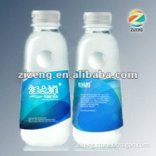 Drink label bottleneck label pvc lable with glue plastic bottle label